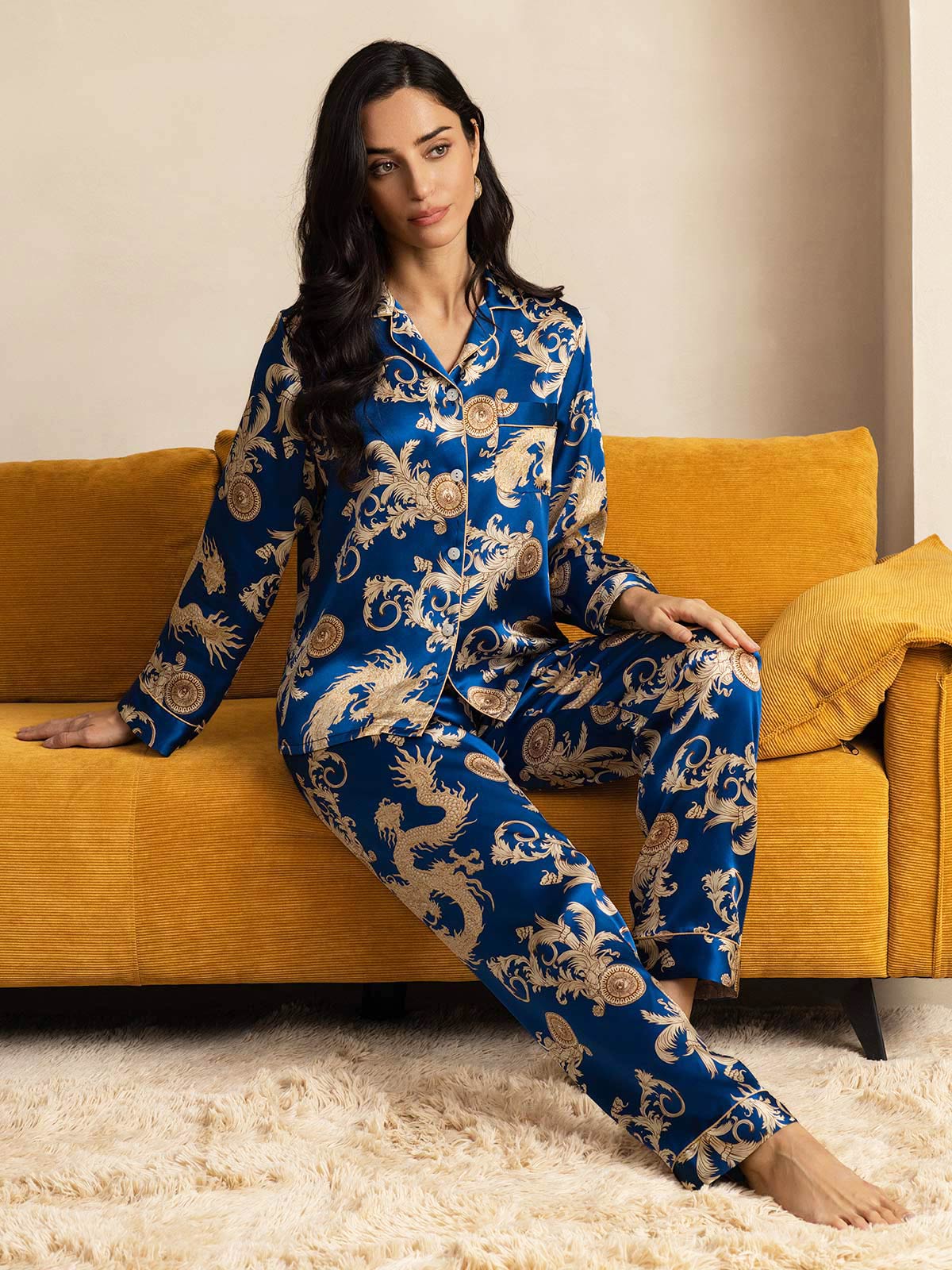 SilkSilky-FI Womens Pajamas Sininen 008