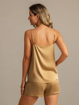 [Tan] SilkSilky-FI 19Momme Camisole Set 002