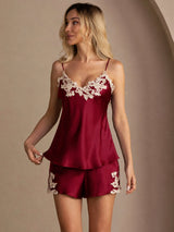 [Viini] SilkSilky-FI Spaghetti Strap V Neck Camisole Setti 004