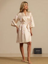 [Samppanja] SilkSilky-FI 3/4 Sleeve Naisten Aamutakki 006