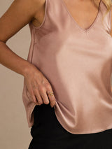[Toscana] SilkSilky-FI Sleeveless V Neck Camisole Top 004