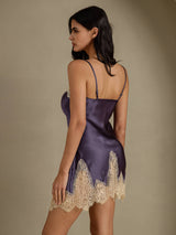 [Purppuranharmaa] SilkSilky-FI 3/4 Sleeve V Neck Yöpaita ja Aamutakkisetti 002