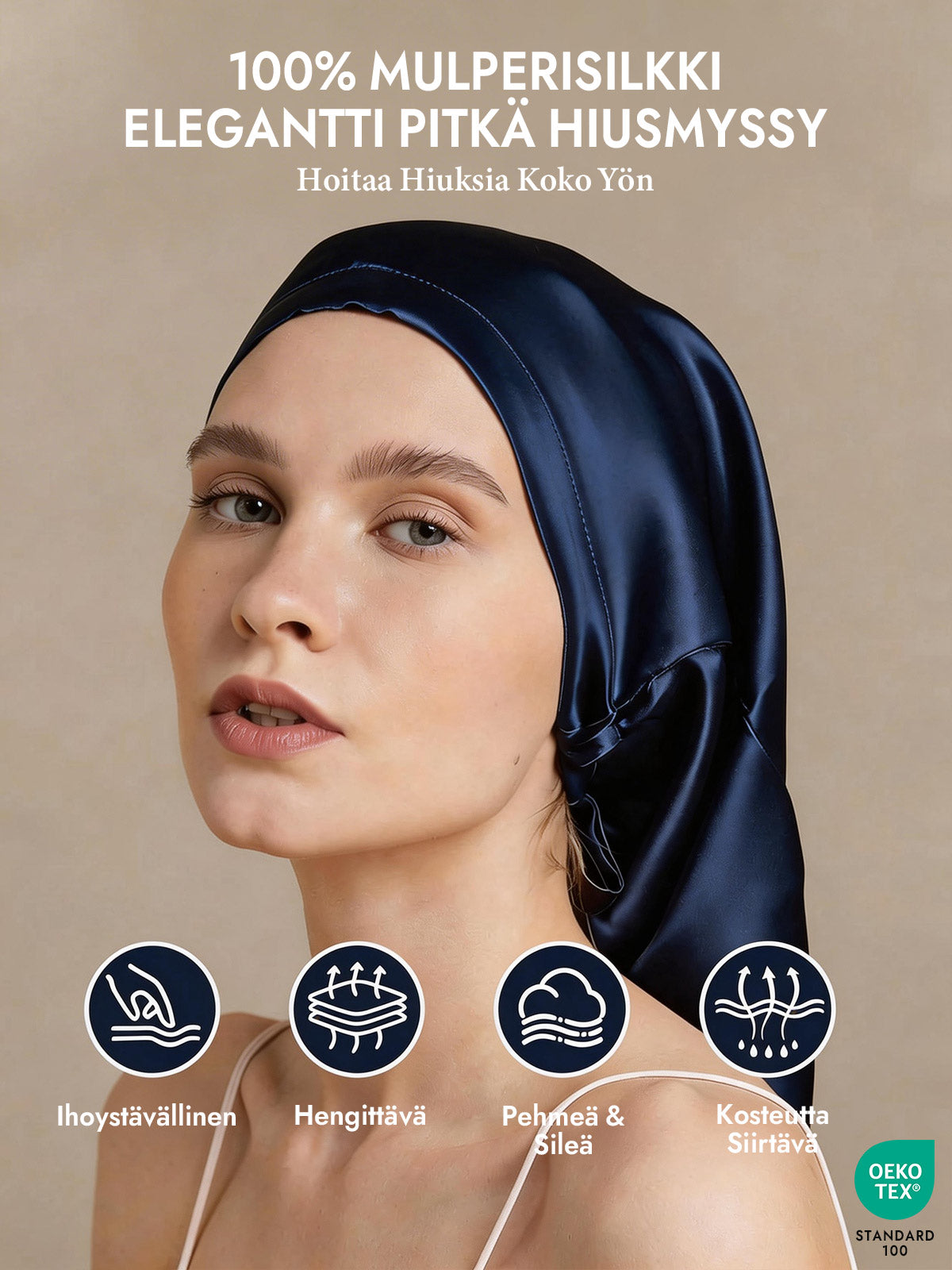 [Tummansininen] SilkSilky-FI Unilakki 002