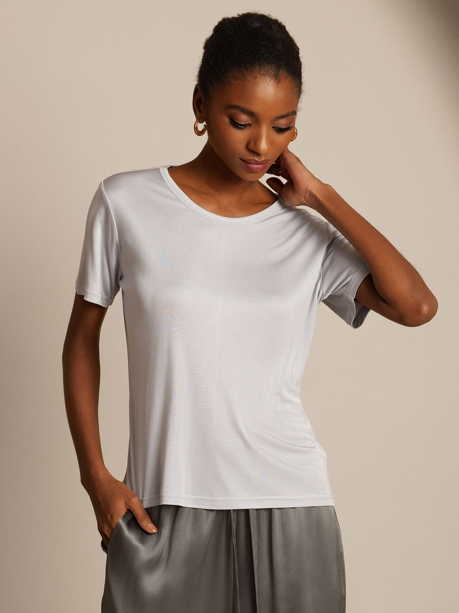 [Hopea] SilkSilky-FI Womens T-Shirt 007,