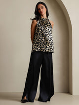 [Leopardi] SilkSilky-FI 19Momme Womens T-Shirt 006,