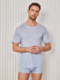 SilkSilky-FI Mens T-Shirt Vaaleansininen 001