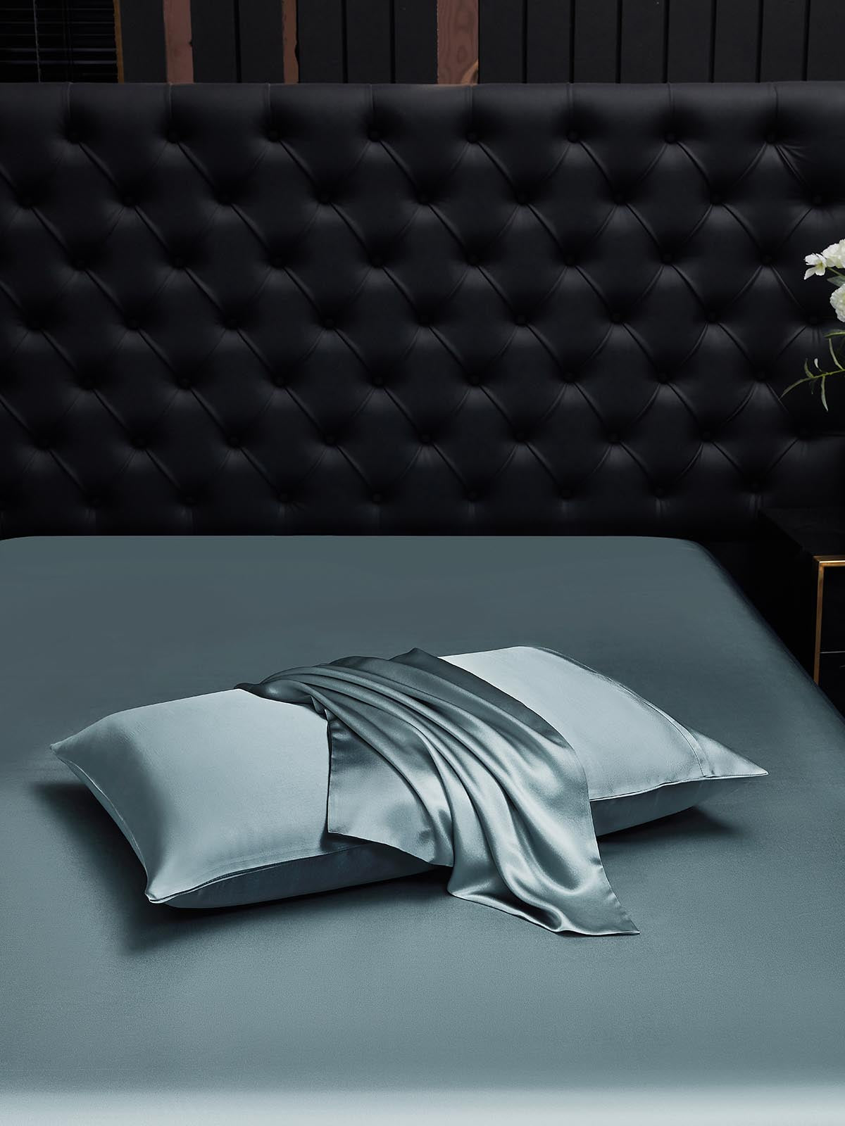 [Harmaansininen] SilkSilky-FI 22Momme Pillowcase 002