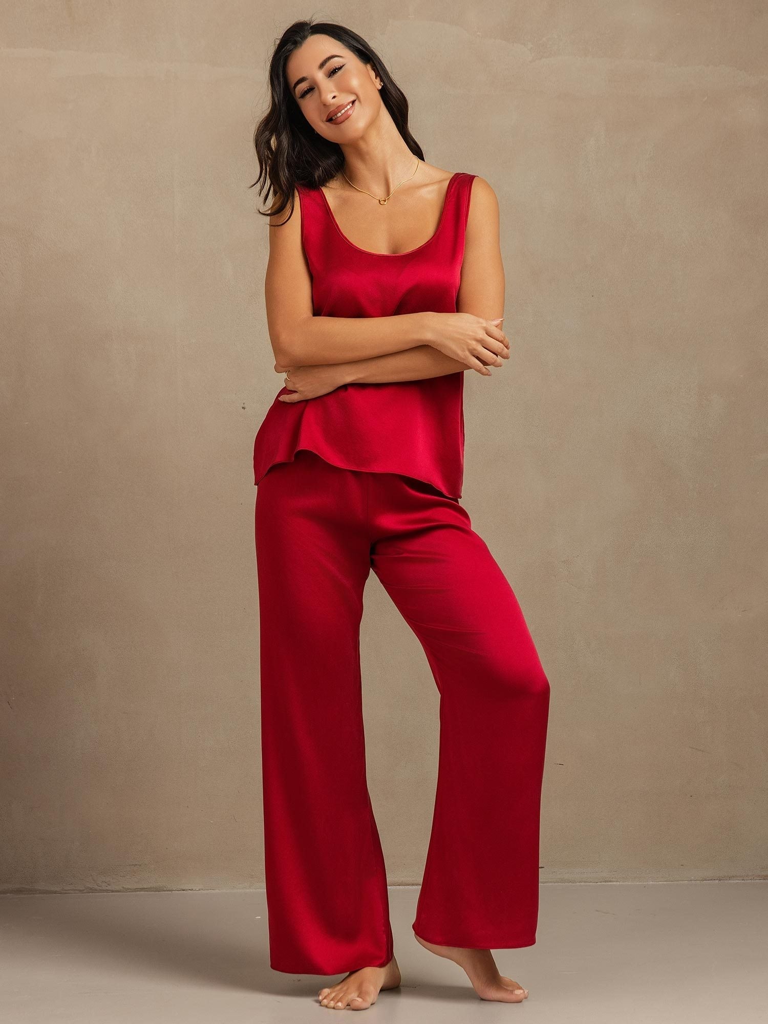 [Viini] SilkSilky-FI 19Momme Womens Pajamas 001,