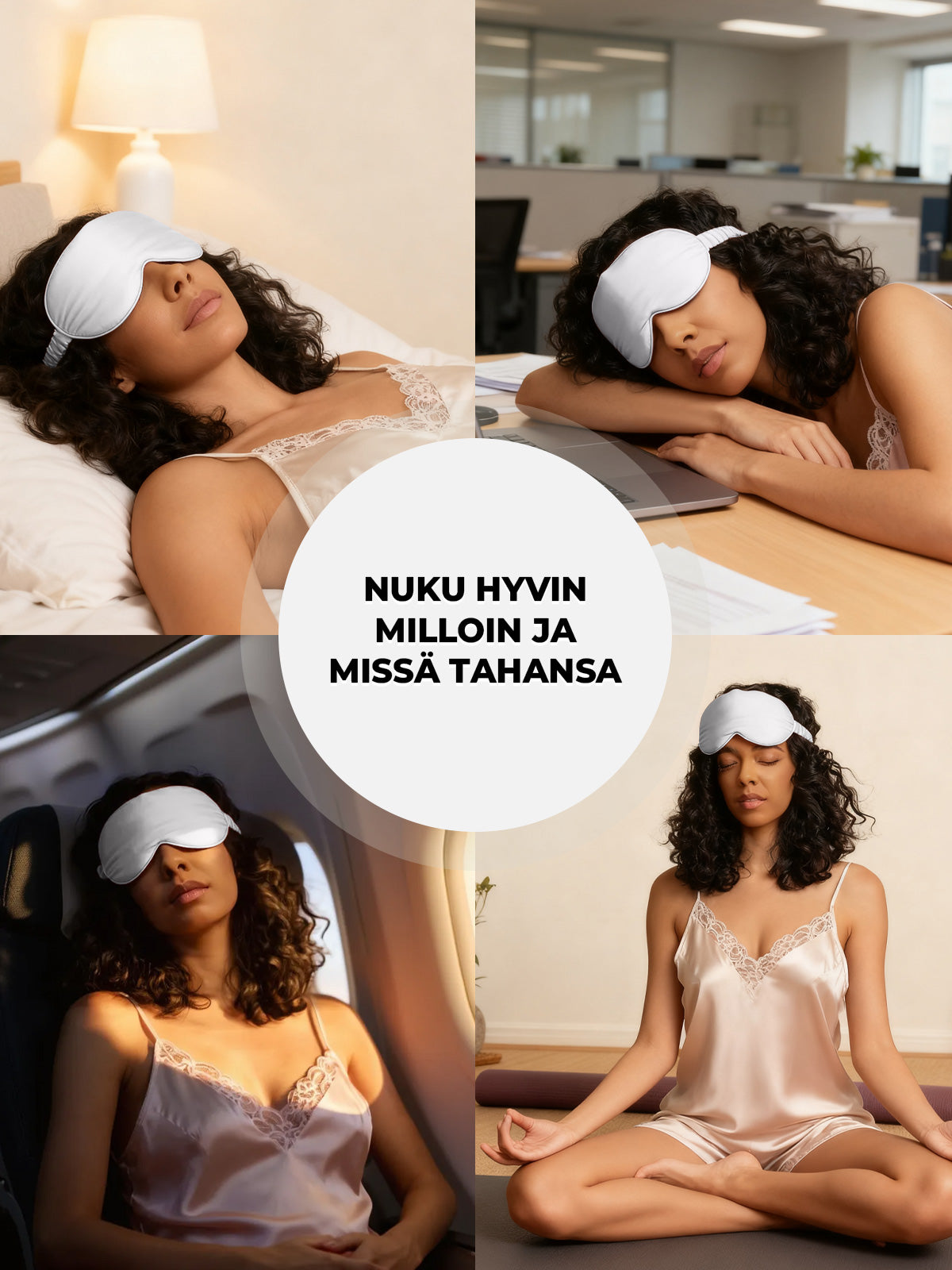 [Vaalean Harmaa] SilkSilky-FI Eye Mask 007