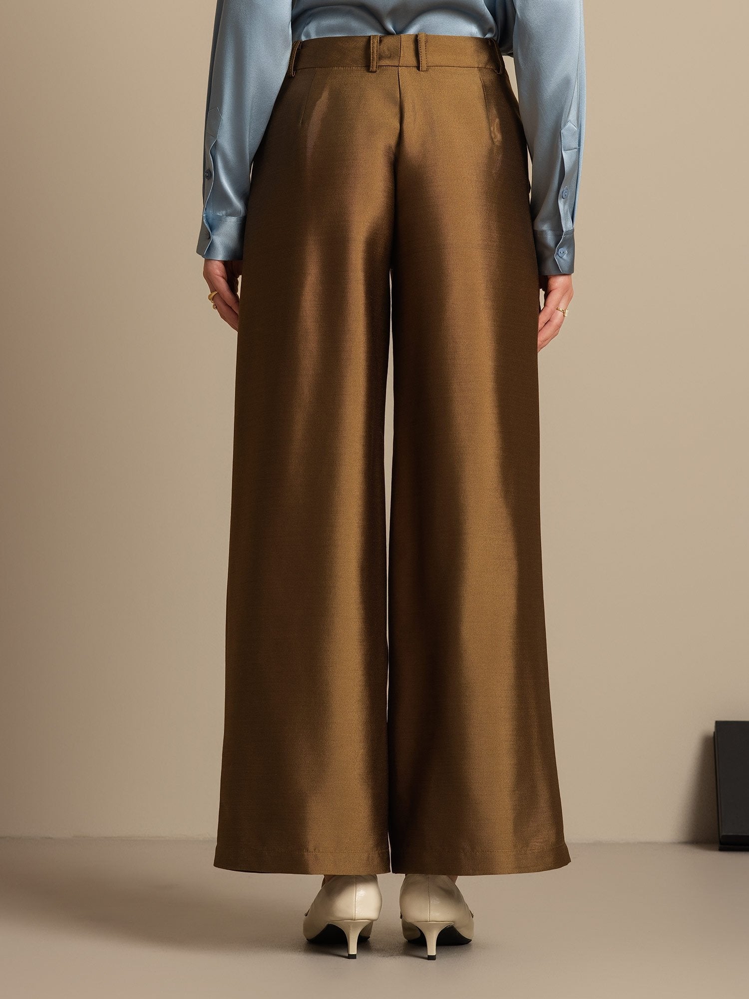 [Pronssi] SilkSilky-FI 32Momme Silk-Wool Blend Womens Pants 002,