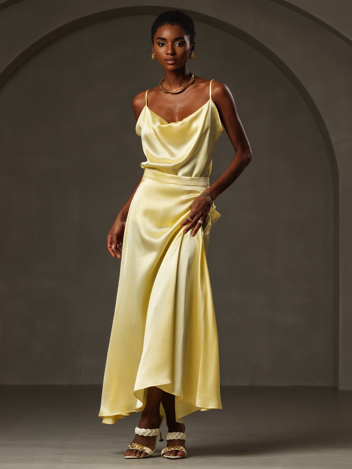 [Keltainen] SilkSilky-FI 19Momme Camisoles 005