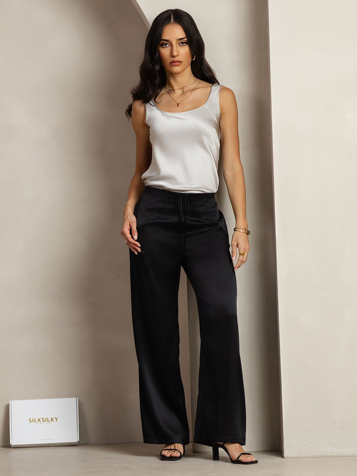 [Musta] SilkSilky-FI 19Momme Womens Pants 001