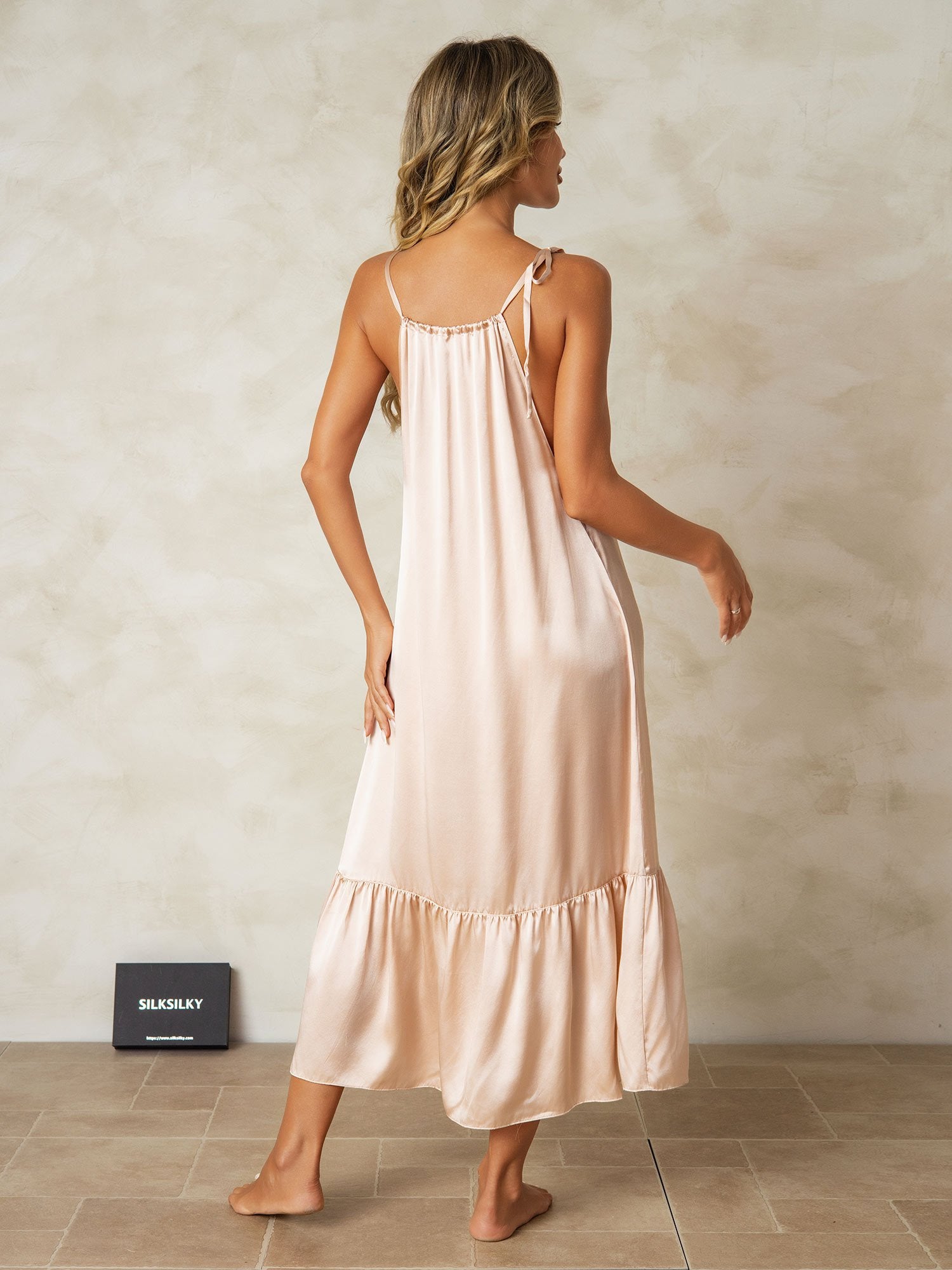[Tan] SilkSilky-FI Nightgown 002
