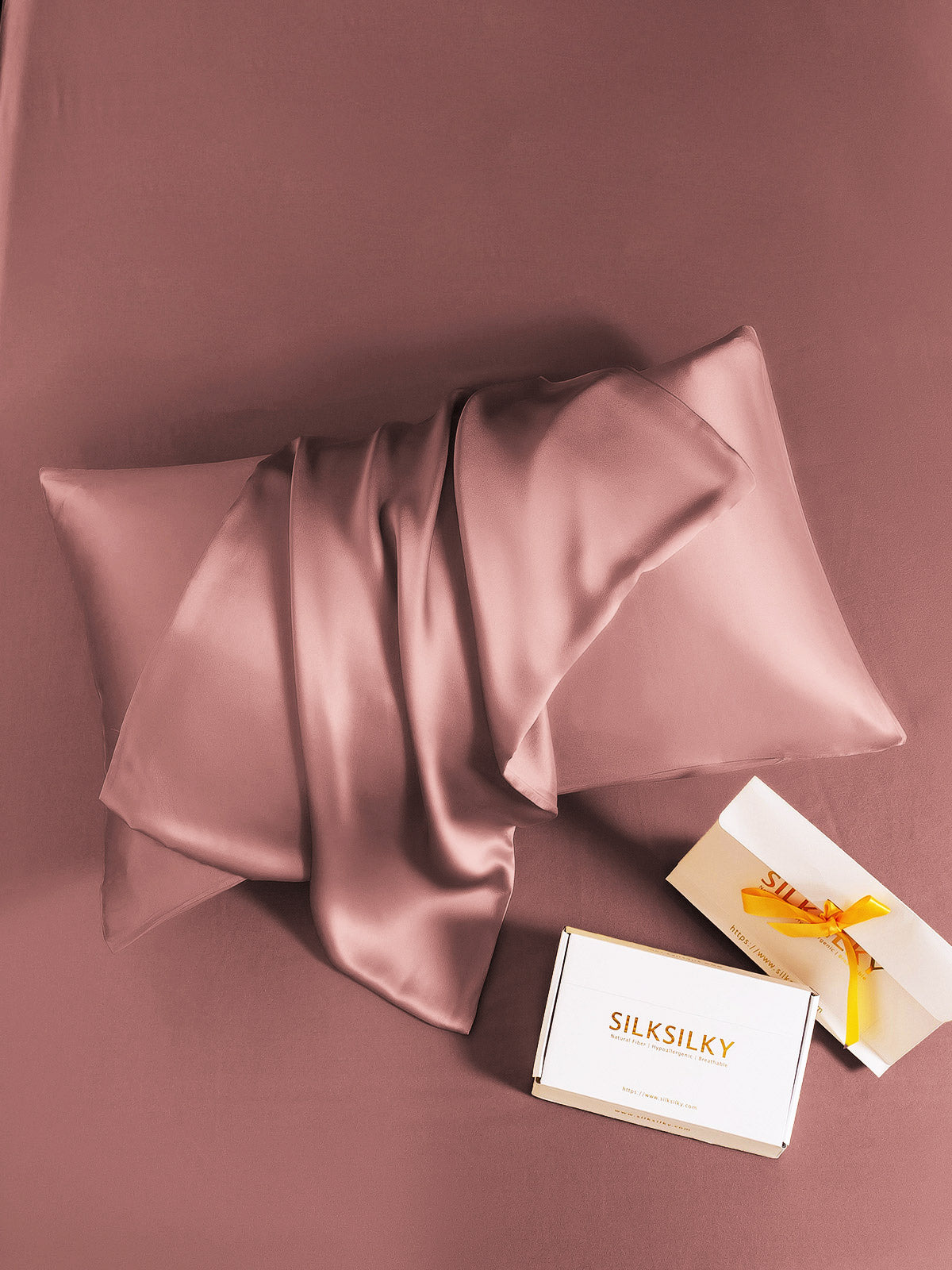 [Vaalean Mauve] SilkSilky-FI 22Momme Pillowcase 005