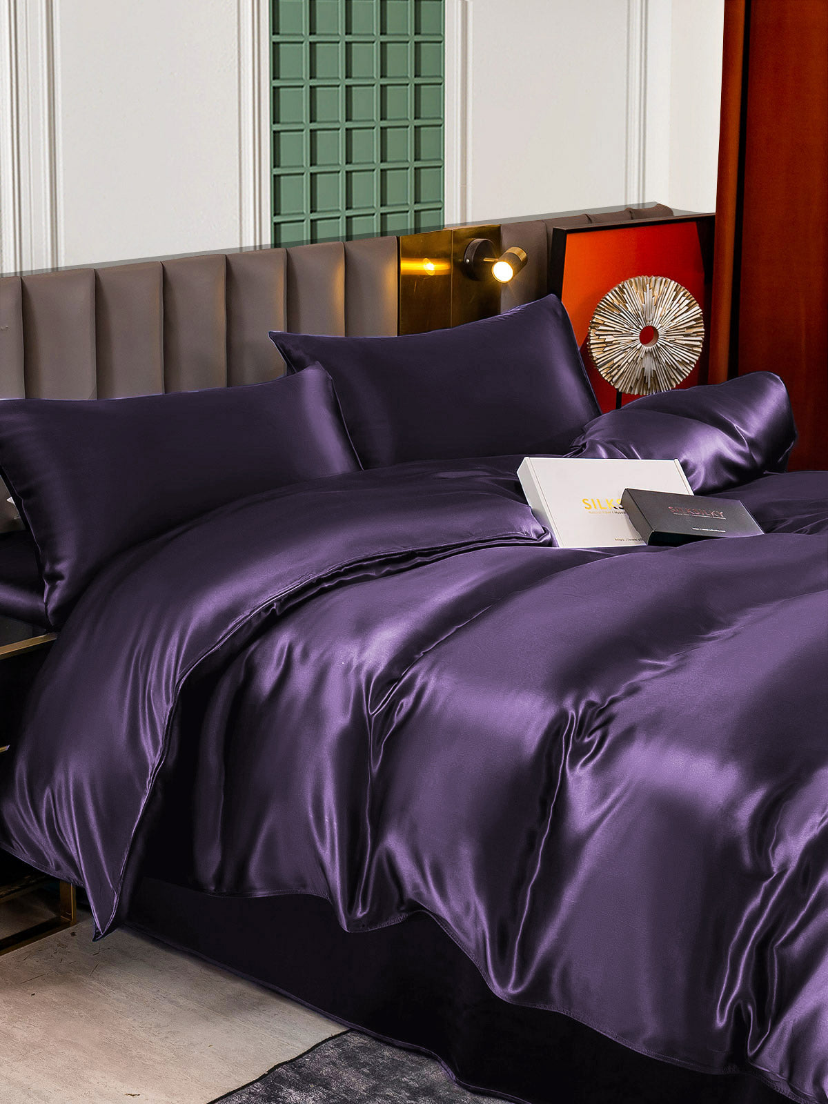 [Tumma Violetti] SilkSilky-FI 25Momme Bedding Set 005