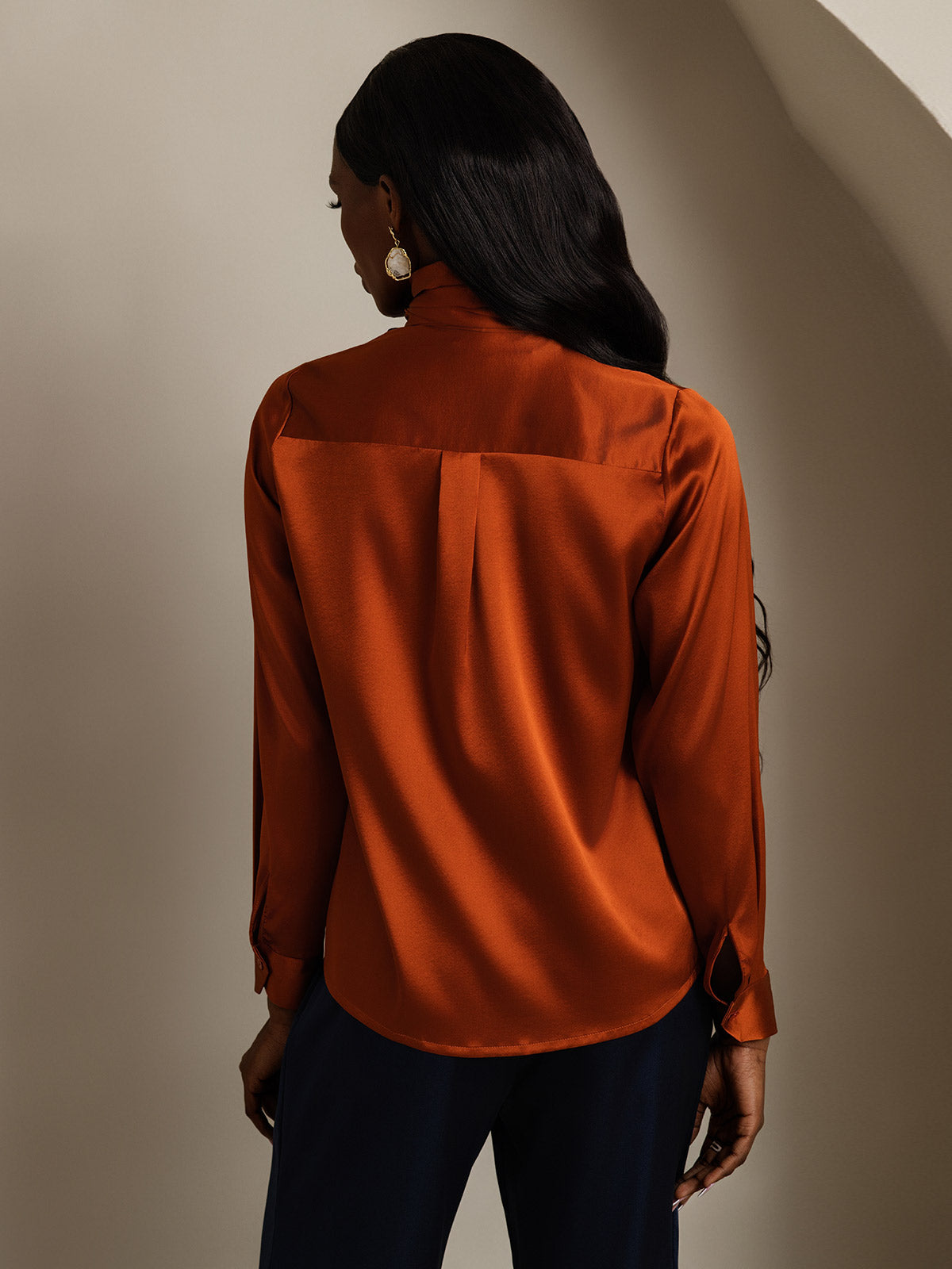 [Karamelli] SilkSilky-FI 19Momme Womens Shirt 002