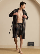 [Musta Ketju] SilkSilky-FI Long Sleeve Miesten Pyjamat 007