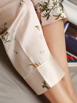 [Vaalea Pinkki] SilkSilky-FI Long Sleeve Notkokaulus Naisten Pyjamat 007