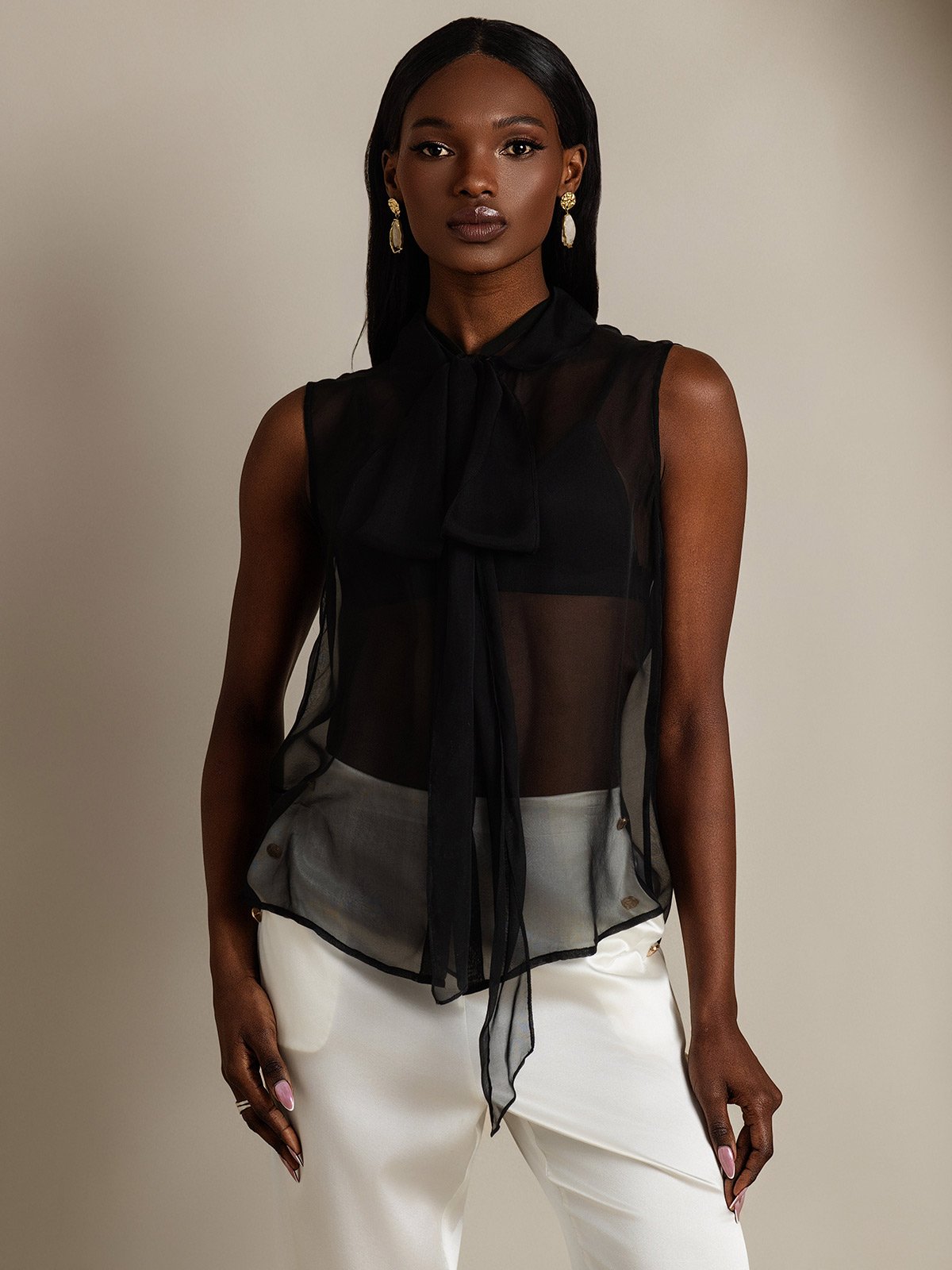 SilkSilky-FI Womens Shirt Musta 001