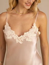 [Pinkki] SilkSilky-FI Spaghetti Strap V Neck Mekko 004