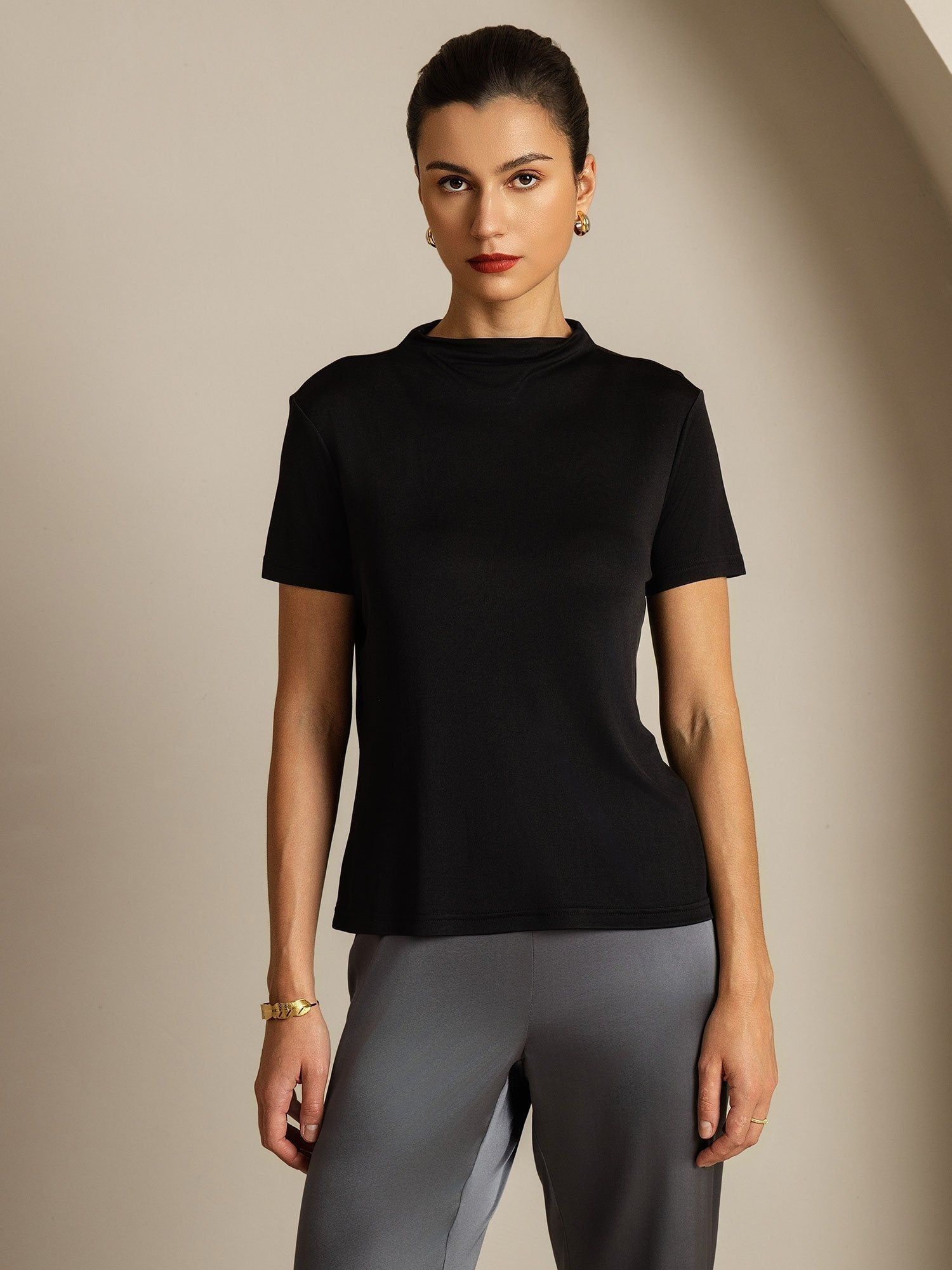 [Musta] SilkSilky-FI Womens T-Shirt 003