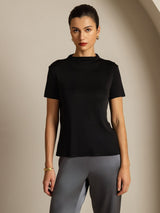 [Musta] SilkSilky-FI Short Sleeve Naisten T-paita 003