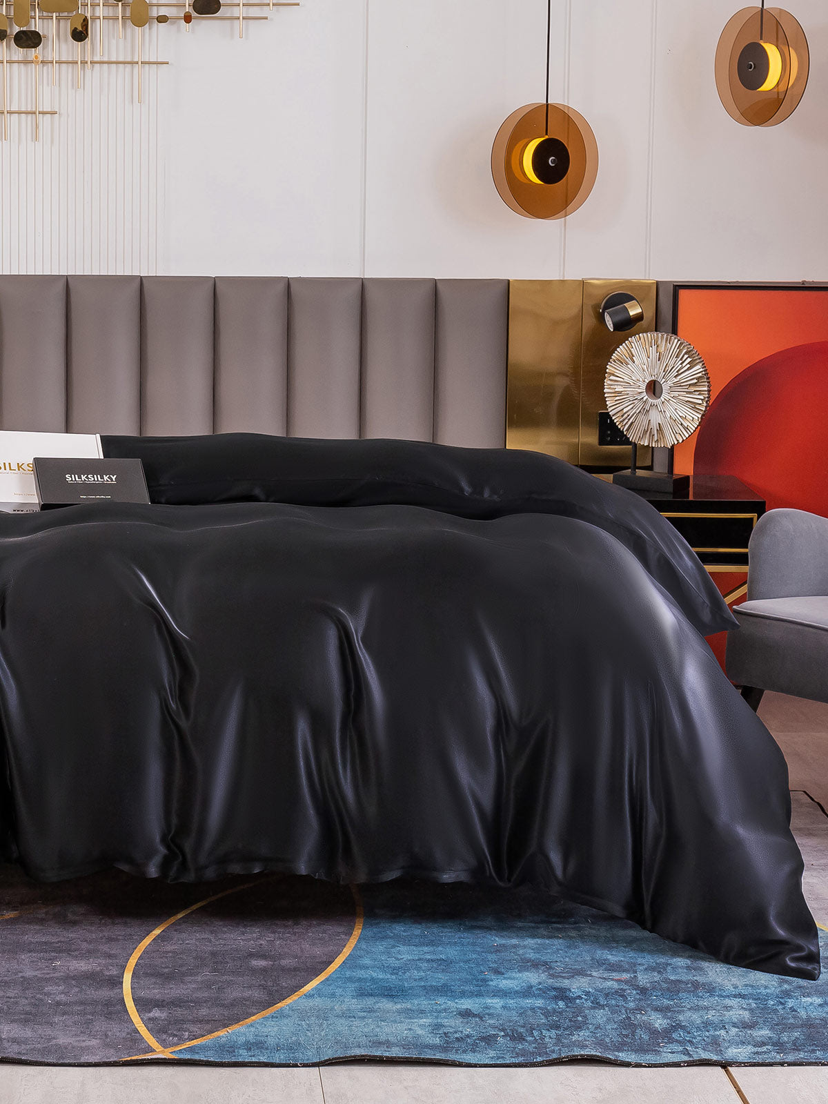 [Musta] SilkSilky-FI 19Momme Duvet Cover 003
