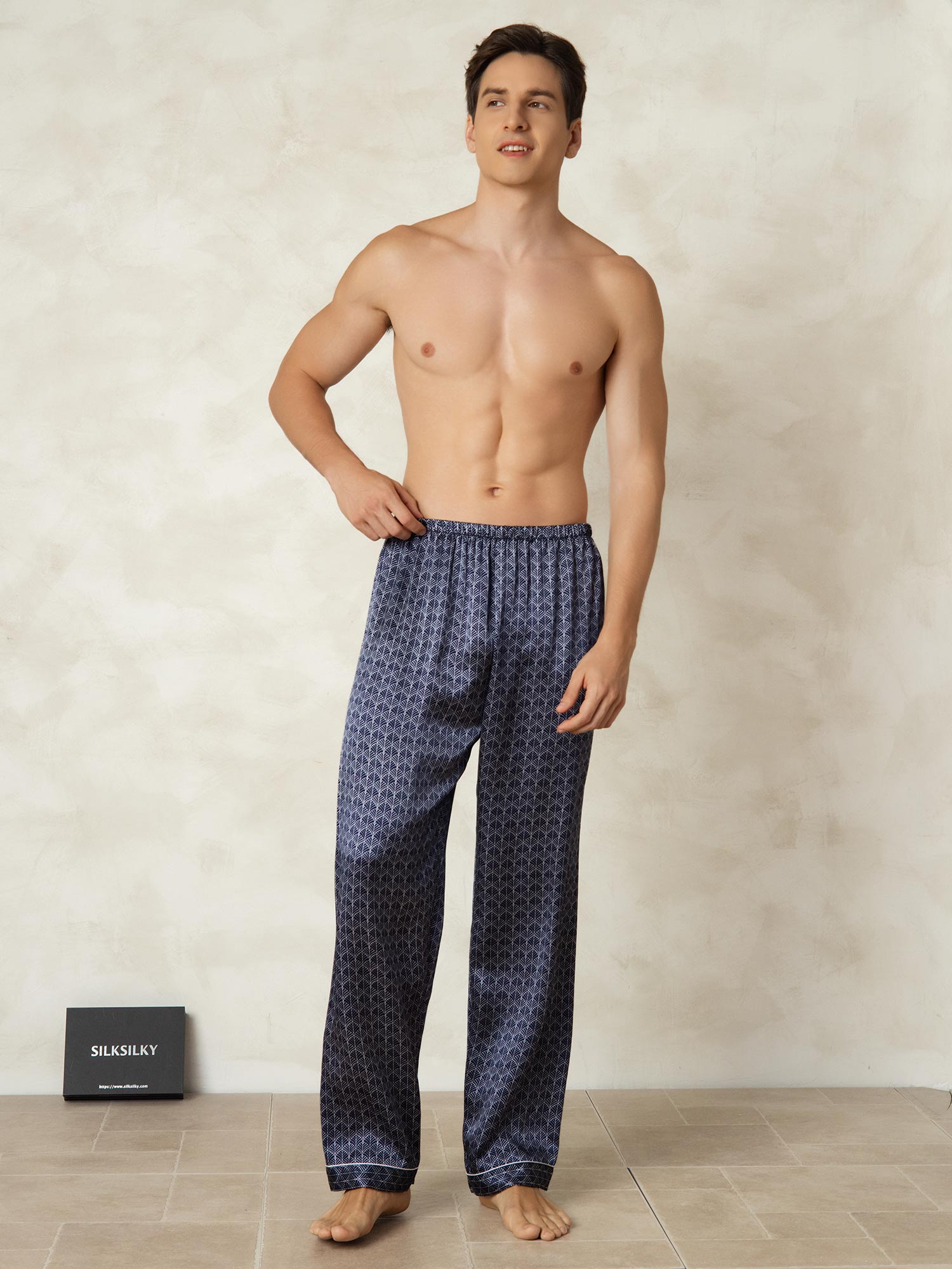 [Laivasto Ginkgo] SilkSilky-FI Mens Sleep Bottoms 004