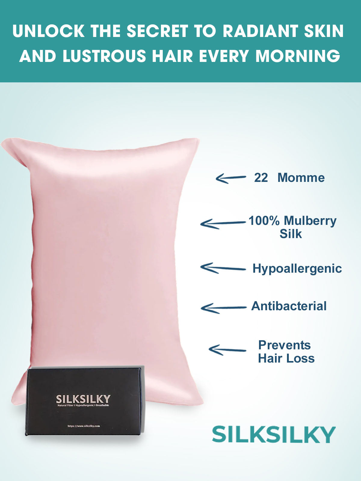 [Pinkki] SilkSilky-FI 22Momme Pillowcase 003