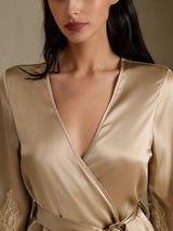[Samppanja] SilkSilky-FI 3/4 Sleeve Naisten Aamutakki 004