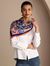 [Laivastonsininen Merihevonen] SilkSilky-FI Scarf 002