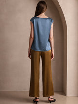 [Aito Petrooli] SilkSilky-FI Cap Sleeve Round Neck Naisten T-paita 002