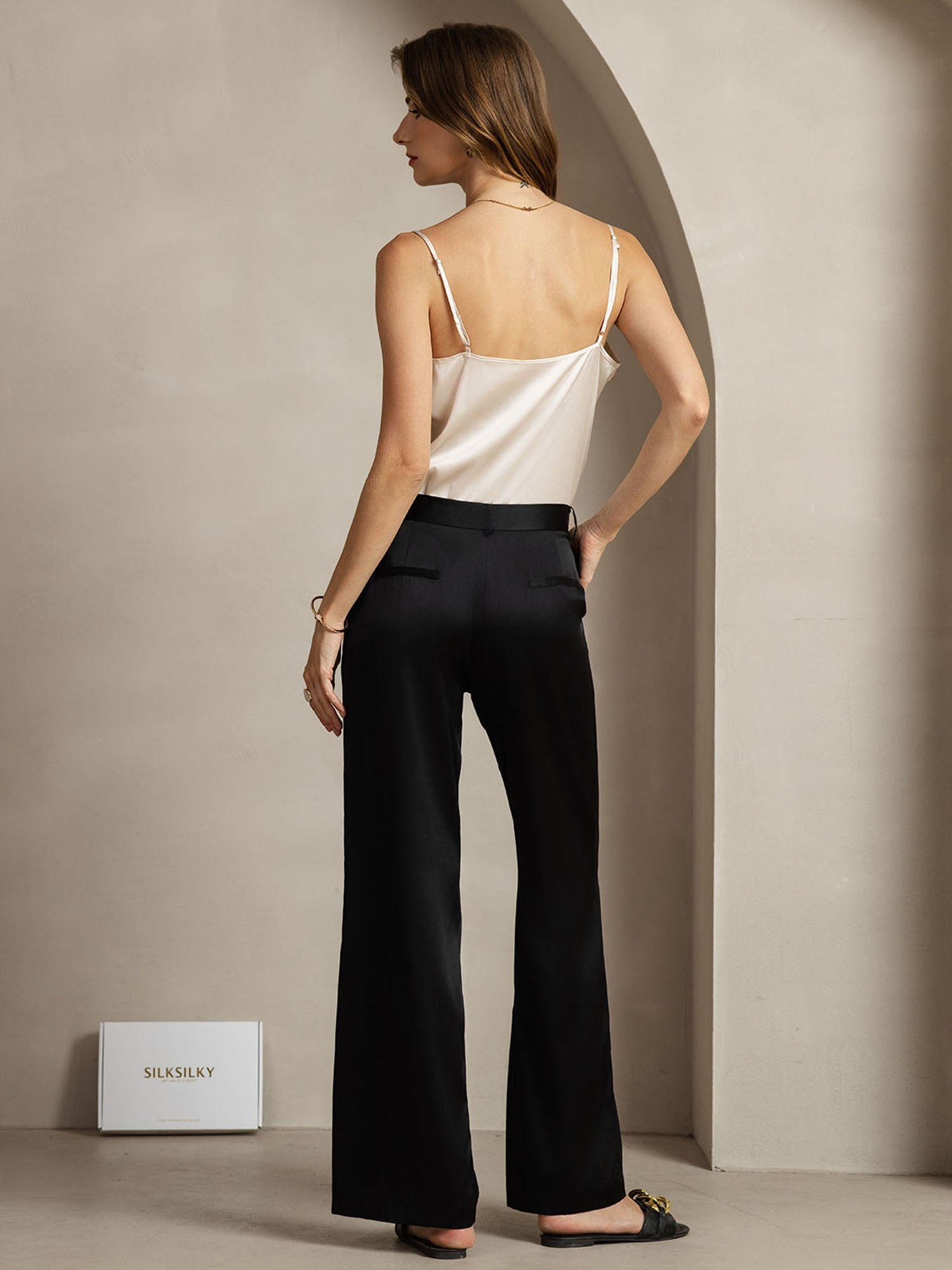 [Musta] SilkSilky-FI 19Momme Womens Pants 006
