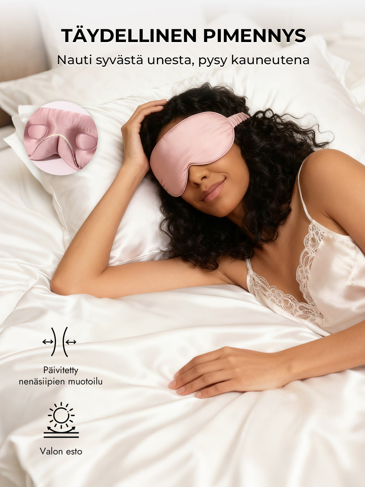 [Vaalean Mauve] SilkSilky-FI Eye Mask 005