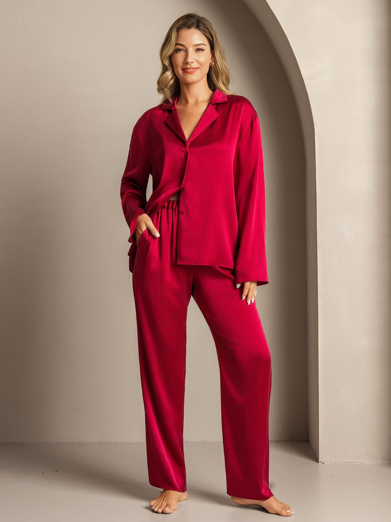 [Viini] SilkSilky-FI 19Momme Womens Pajamas 005