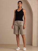 [Musta] SilkSilky-FI Sleeveless Deep V Neck Camisole Top 006