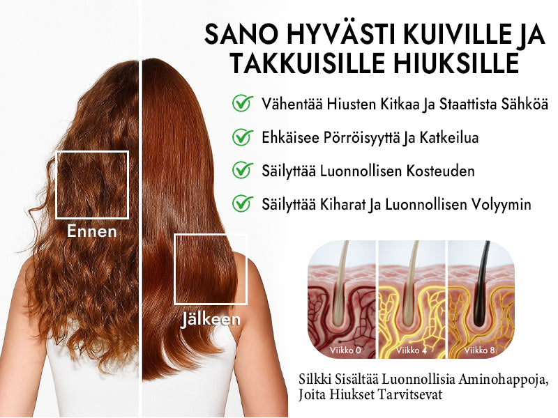 2-Sileät hiukset ilman pörröisyyttä