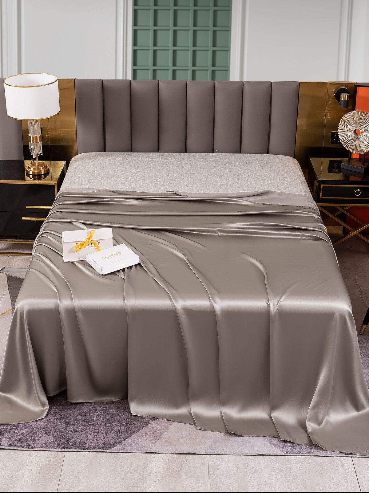 [Harmaa] SilkSilky-FI 25Momme Sheet 002