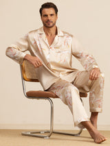 [Samppanja] SilkSilky-FI Long Sleeve Notkokaulus Miesten Pyjamat 001
