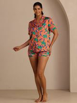 [Savinorsu] SilkSilky-FI Short Sleeve Lapel Collar Naisten Pyjamat 006
