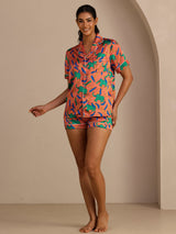 [Savinorsu] SilkSilky-FI Short Sleeve Lapel Collar Naisten Pyjamat 006