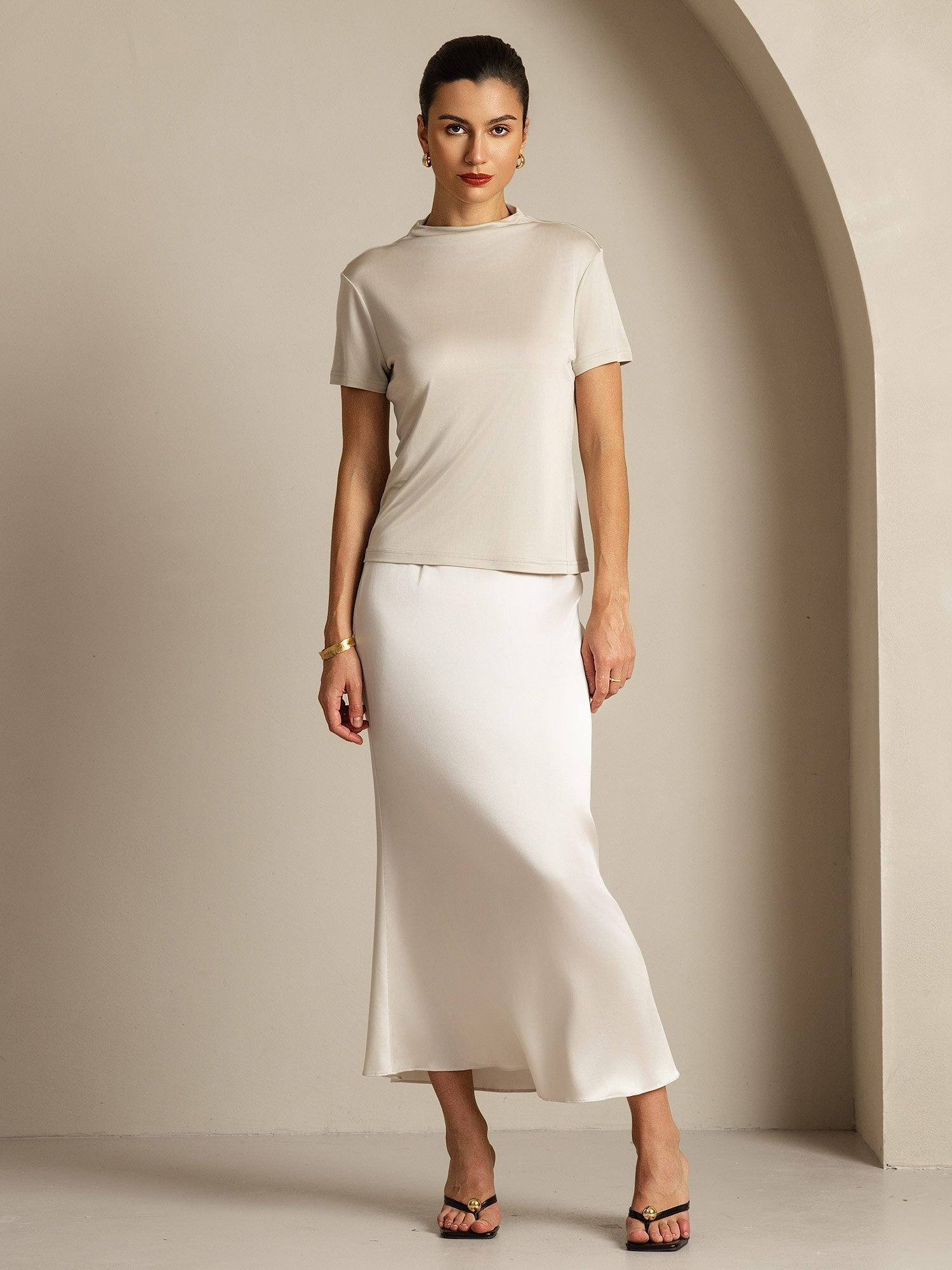 [Harmaa] SilkSilky-FI Womens T-Shirt 008