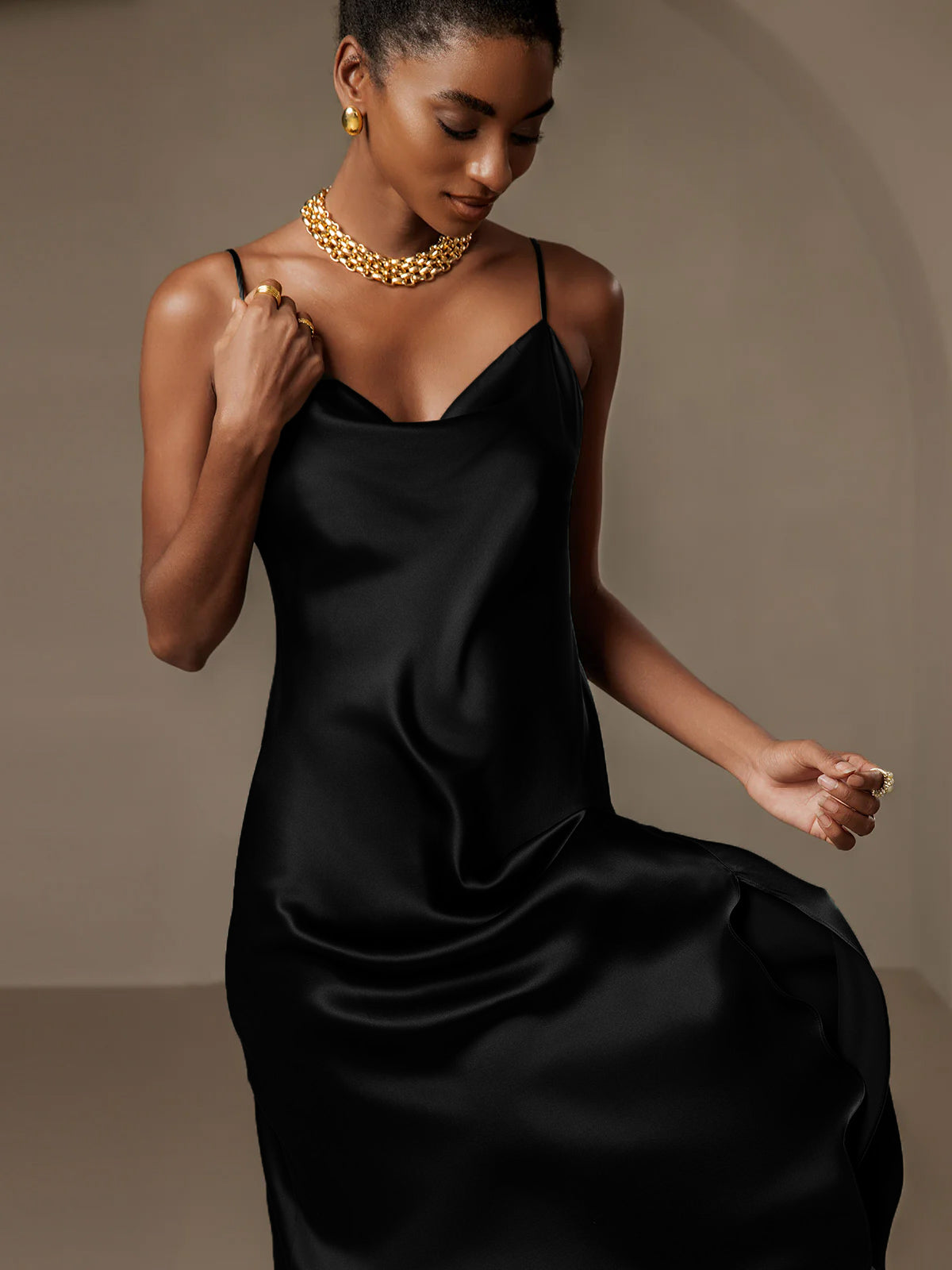 [Musta] SilkSilky-FI 19Momme Dress 006