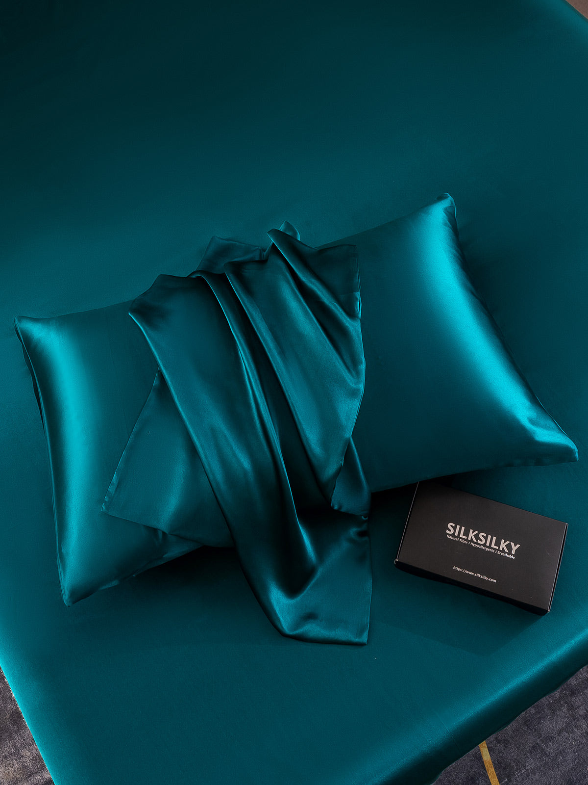 [Sinivihreä] SilkSilky-FI 22Momme Pillowcase 004