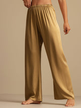 [Tan] SilkSilky-FI 19Momme Women's Sleep Pants 004