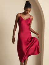 [Viini] SilkSilky-FI Spaghetti Strap V Neck Mekko 007