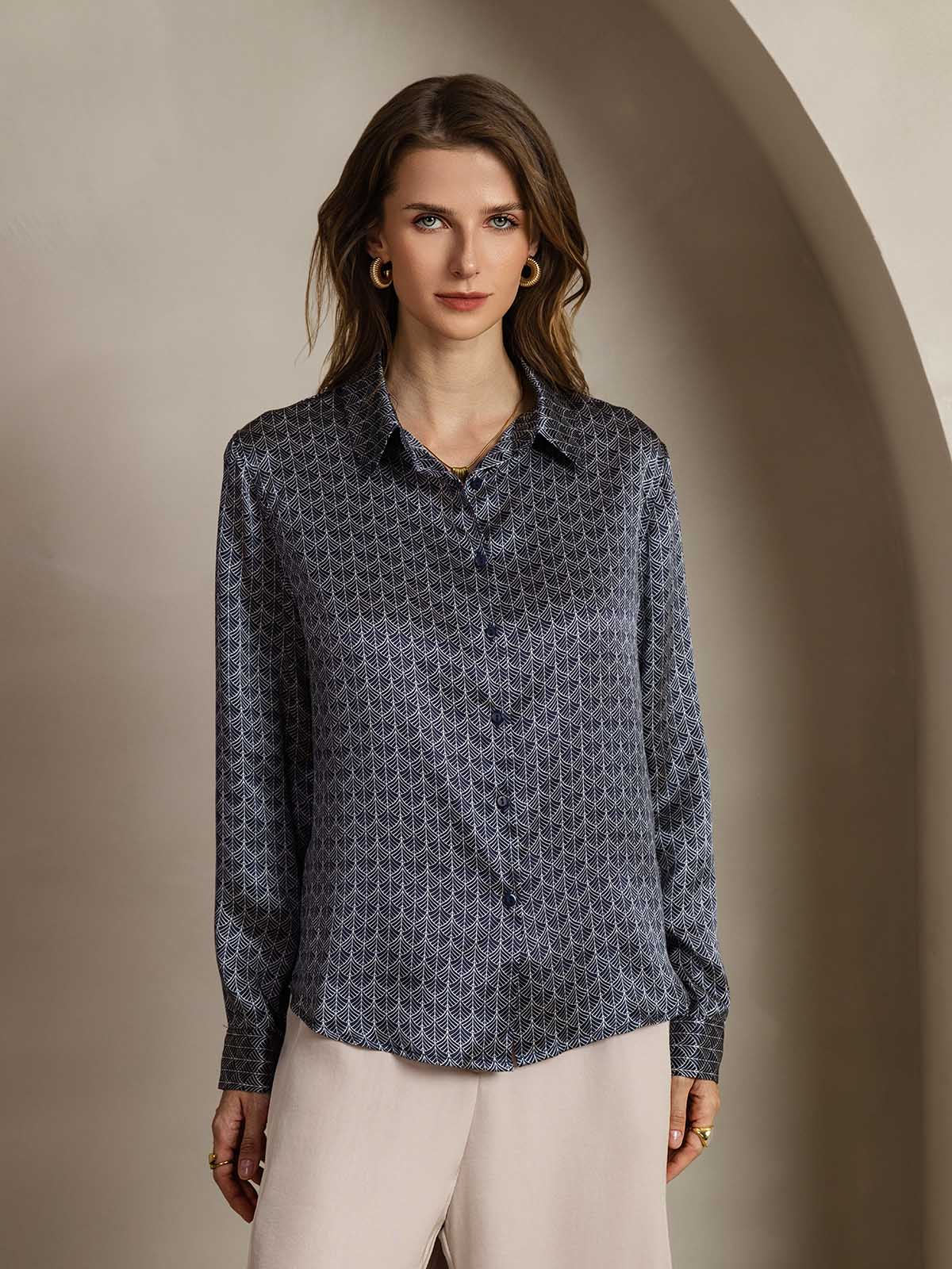 [Laivasto Ginkgo] SilkSilky-FI Womens Shirt 001