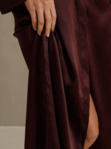 [Ruskea] SilkSilky-FI Long Sleeve Naisten Aamutakki 004