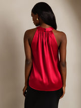 [Viini] SilkSilky-FI Sleeveless Halterneck Naisten T-paita 002
