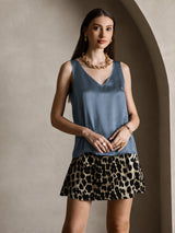 [Aito Petrooli] SilkSilky-FI Sleeveless V Neck Camisole Top 007
